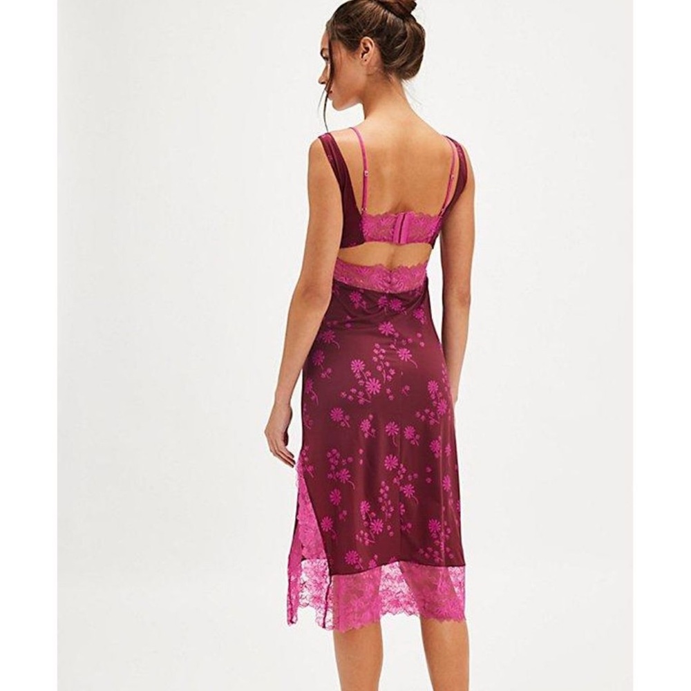 New Free People Party Crasher Midi Slip Dress - Picture 2 of 4